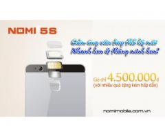 Nomi 5S - smartphone cảm ứng vân tay thế hệ mới, tặng kèm nhiều phụ kiện