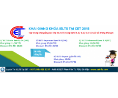 Khai giảng IELTS tháng 06/2018 thầy Hiếu CET Gò Vấp
