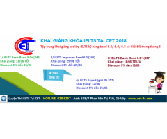 Khai giảng lớp IELTS tháng 06/2018 thầy Hiếu CET gò vấp
