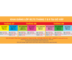 Khai giảng lớp IELTS tháng 7 8 9 tại CET gò vấp –IELTS Thầy Hiếu