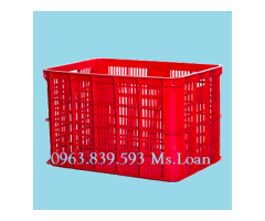 Rổ nhựa đựng cá, sóng nhựa đan rỗng