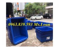 Thùng nhựa công nghiệp lớn nuôi cá Koi, thùng nhựa chữ nhật 1000L làm bể nuôi cá giá rẻ.