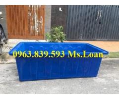 Thùng nhựa công nghiệp lớn nuôi cá Koi, thùng nhựa chữ nhật 1000L làm bể nuôi cá giá rẻ.