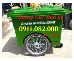 Thùng rác ngoài trời, thùng rác 120 lít 240 lít giá rẻ tại cần thơ- thùng rác nắp kín- lh 0911082000