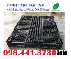Pallet nhựa 1300x1100x120mm màu đen xuất khấu giá rẻ