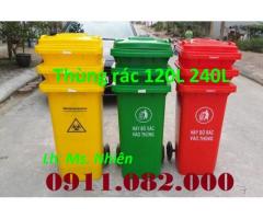 Mua bán thùng rác 120 lít 240 lít giá rẻ tại đồng tháp - lh 0911082000