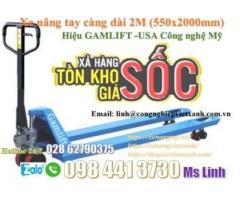 Xe nâng tay thấp càng dài 2m tải 2000kg nhập khẩu