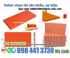 Pallet nhựa lót sàn sân khấu sự kiện 1000x500x50mm