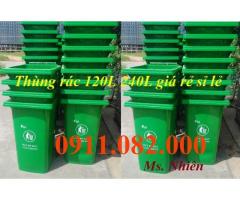 Sỉ thùng rác giá rẻ- thùng rác có dung tích 120L 240L 660L giá rẻ tại tiền giang- lh 0911082000