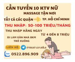 Tuyển dụng 100 nhân viên nữ massage tại nhà Tp.Hồ Chí Minh