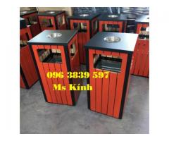 thùng rác giả gỗ, thùng rác công cộng giá sỉ tại kho TPHCM