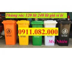 Thùng rác phân loại giá rẻ- thùng rác 120l 240l giá rẻ tại vĩnh long- lh 0911082000