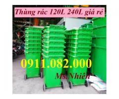 Chuyên phân phối thùng rác giá rẻ , thùng rác nhựa 120L 240L giá cạnh tranh- lh 0911082000