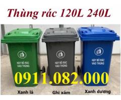 Chuyên phân phối thùng rác giá rẻ , thùng rác nhựa 120L 240L giá cạnh tranh- lh 0911082000