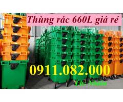 Giá rẻ thùng rác nhựa hdpe tại an giang- thùng rác 120l 240l- lh 0911082000