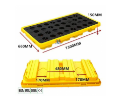 Pallet nhựa chống tràn dầu 2 phuy giá rẻ uy tín tại Quận 12