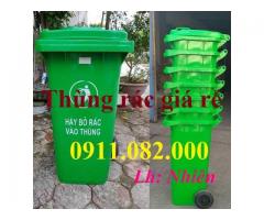 Thùng rác 120 lít 240 lít giảm 30% giá khuyến mãi- thùng rác y tế, thùng rác nắp kín- lh 0911082000