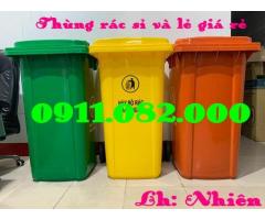 Giá rẻ thùng rác nhựa 120l 240l 660l- thùng rác màu xanh, cam, vàng- lh 0911082000