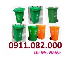 Thùng đựng rác giảm thiểu ô nhiễm môi trường- thùng rác 120l 240l giá rẻ- lh 0911082000