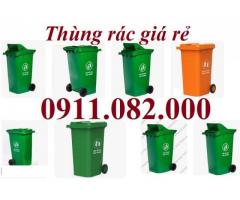 Sỉ lẻ thùng rác thông dụng tại vĩnh long, thùng rác 120L 240l giá rẻ- lh 0911.082.000