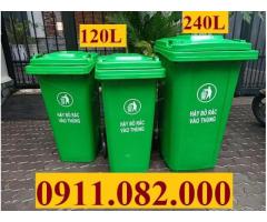 Thùng rác 60 lít giá rẻ tại an giang- Thùng rác nhựa 120l 240l giá sỉ đại lý- lh 0911082000