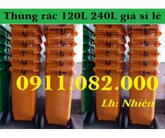 Sử dụng thùng rác 120 lít 240 lít với giá thành rẻ, thùng rác giá rẻ tại vĩnh long- lh 0911082000