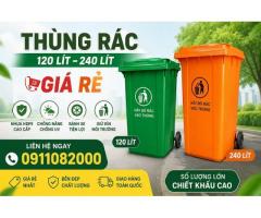 Cung cấp thùng rác nhựa HDPE 120 lít, 240 lít, 660 lít- hàng chất lượng giá rẻ