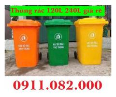 Thùng rác giá rẻ chất lượng- hàng nhập khẩu- thùng rác 120l 240l giá rẻ tại vĩnh long- lh 0911082000