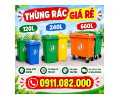 Các dòng thùng rác thông dụng chất lượng- thùng rác 120L 240L giá rẻ tại cần thơ- lh 0911082000